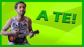 Tutorial Ukulele ➔ quotA Tequot  Jovanotti Accordi Facili ITA [upl. by Zoilla]