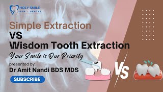 Simple Tooth Extraction vs Wisdom Tooth Extraction Key Differences  Dr Amit Nandi MDS Kolkata [upl. by Attenad849]