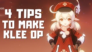 4 TIPS TO MAKE KLEE OVERPOWERED  Genshin Impact [upl. by Francisco]