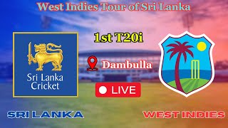 Live  1st T20 Sri Lanka vs West Indies  SL vs WI Live  icc cricket india srilanka westindies [upl. by Aicarg]