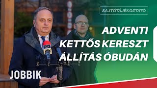 Adventi kettős kereszt állítás Óbudán [upl. by Bakki]