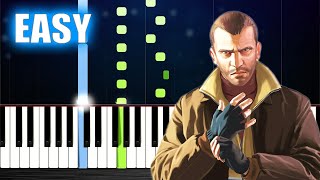 GTA 4 Theme Song  EASY Piano Tutorial [upl. by Aedni]