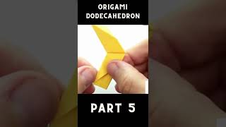 Origami Dodecahedron Tutorial 🌟 How to Fold a Stunning 12Sided Paper Polyhedron Part 5 [upl. by Wemolohtrab]