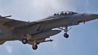 Diamondbacks VFA102 FA18F Super Hornet Landing NAFAtsugi [upl. by Karita]