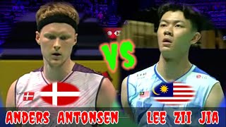 Badminton Lee Zii Jia MALAYSIA vs DENMARK Anders Antonsen [upl. by Terrene]