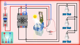 Photocell Connection with Relay  Electrical Simulation [upl. by Amirak]