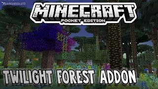 Minecraft PE AddOn Showcase  Twilight Forest Mod Pocket Edition [upl. by Yartnod]