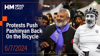 Protests Push Pashinyan Back on the Bicycle  Hairenik Media Newscast [upl. by Ilegna348]