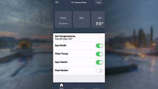 iAquaLink Control App How to Set Temperatures and Turn On Spa Mode [upl. by Tan]