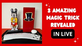 3 AMAZING MAGIC TRICKS REVEALED IN LIVE 🎩🪄 magic tricks magictricksvideos tutorial [upl. by Sampson]