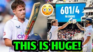 Ollie Pope HUGE Statement on BREAKING this UNBELIEVABLE Record😱 Ollie Pope England News [upl. by Kolk]