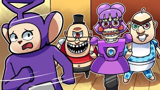 ESCAPE FROM MRSTRINKY MISS ANITRONS BABY BOBBYS  Tinky Winky Plays Roblox Escape Compilation [upl. by Holzman]