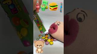 Food childhood lollipop 🍭 asmrcandy satisfying handyeatingshow snacks mukbang emoji toys [upl. by Aneekat]