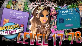 RÜCKBLICK Level 1778 💜 MovieStarPlanet 20132022 😍 [upl. by Grane]