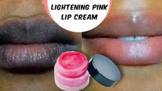 HOW TO MAKE LIGHTENING PINK LIP 💋 CREAM  Organic Permanent Pink Lip Balm [upl. by Ardnajela]