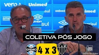 Coletiva Denis Abrahão e Vagner Mancini  Grêmio 4 x 3 AtléticoMG  Brasileirão 2021 [upl. by Cirad]