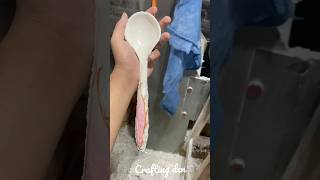 Formation of melamine dish spoon viralshort [upl. by Yrallam]