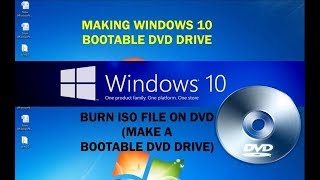 How to make bootable Windows 10 DVD Drive from ISO file Burn ISO file to DVD [upl. by Aramoix989]