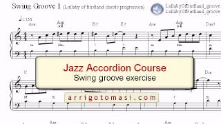 Jazz Accordion Course Swing Groove exercise [upl. by Nevin810]