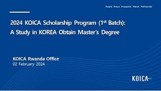 CIAT 2024 KOICA Scholarship Program 1st Batch Briefing Session [upl. by Dolhenty]