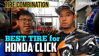 HONDA CLICK  BEST Tire and Combination  MOTOJOETV [upl. by Llertnac]