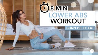 8 MIN LOWER ABS WORKOUT Belly Fat Burner  Get A Flat Belly  Eylem Abaci [upl. by Amory281]