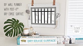 DIY Wall Planner with Post it Dry Erase Surface by Clever Poppy [upl. by Boni]