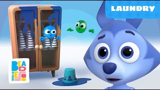 Beadies — Laundry cartoon  Series 22  educational cartoon for kids [upl. by Suirtemid]