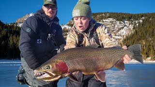 Early Ice Fishing for my Biggest Trout Ever [upl. by Klemens528]