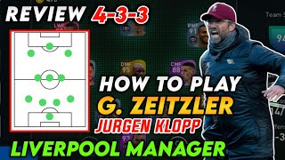 How To Play G Zeitzler Jurgen Klopp Efootball Pes 2021 Mobile [upl. by Kanya]