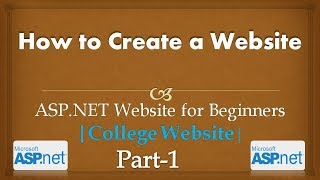 How to create ASPNET Website for Beginners  College Website CODERBABA  Part1 Hindi [upl. by Rahs]