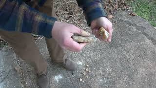 Knapping River Quartz for Fire Making [upl. by Ahsoik]