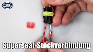 HELLA  Crimpen einer Superseal Steckverbindung [upl. by Adnovahs]