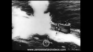 US Navy carrier planes blast German UBoats in the Atlantic 1943 [upl. by Lilhak]