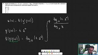 UFPR 2025  Questão 07  Funções Composição de funções [upl. by Arahsit]