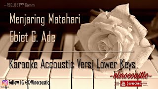 Ebiet G Ade  Menjaring Matahari Karaoke Piano Versi Lower Keys [upl. by Shandie]