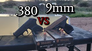 380 auto VS 9mm Ballistics Gel Test [upl. by Ecnarepmet]