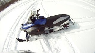 Yamaha Apex Attak shreds powder turns [upl. by Ebehp]