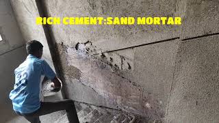 How To Repair Debonded Plaster Cement Plaster Repair Work [upl. by Aiyekal]