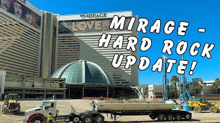 What Does Outside The Mirage Hotel on The Vegas Strip Look Like Now Hard Rock Vegas Update [upl. by Endor648]