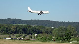 Airplane landing on runway 14 at ZRH [upl. by Eustis]