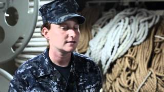 90 Seconds Ashley Norman Boatswains Mate USS McCampbell [upl. by Odelinda]