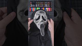 I Repainted Ghostfaces Mask for the New Scream Movie scream art shorts [upl. by Gosser]