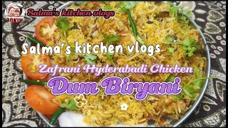 Zafrani Hyderabad chicken dum biryani 😋 [upl. by Remled]