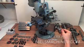 Aciera F12 Milling Machine with Accessories [upl. by Devitt]