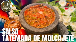 Salsa Tatemada de Molcajete [upl. by Oibirot]