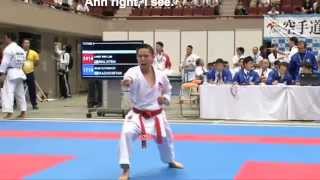 Lim Chee Wei  Kosokun sho  Asian Karate Championships 2015 [upl. by Aerdnaeel]