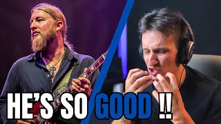 The GOAT of slide guitar Derek Trucks  Midnight in Harlem quotLivequot  String Slinger Reacts [upl. by Winthrop610]