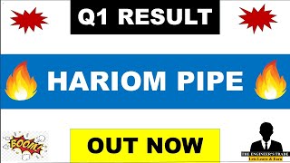 Hariom pipes Q1 Results 2025  Hariom pipes results  hariom pipes latest news  hariom pipes share [upl. by Naegem]