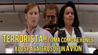 TERRORISTA toma un avión y pasajeros como rehenes RESUMEN PELICULA PASAJERO 57 ACCION [upl. by Virnelli]